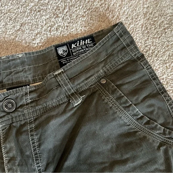 KÜHL Men’s Outdoor Hiking Shorts Size 32 Green Cotton Nylon - Picture 3 of 12